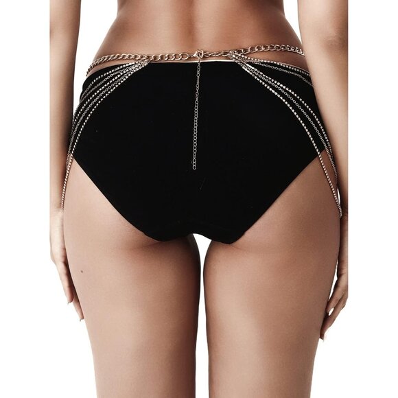 Rhinestone Body Chains Jewelry For Women And Girls Sexy Belly Waist Chain Bikini - Picture 6 of 6